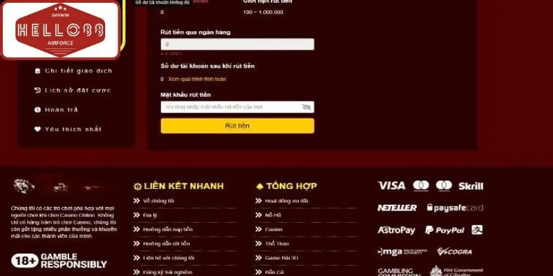 Điều kiện để thực hiện rút tiền